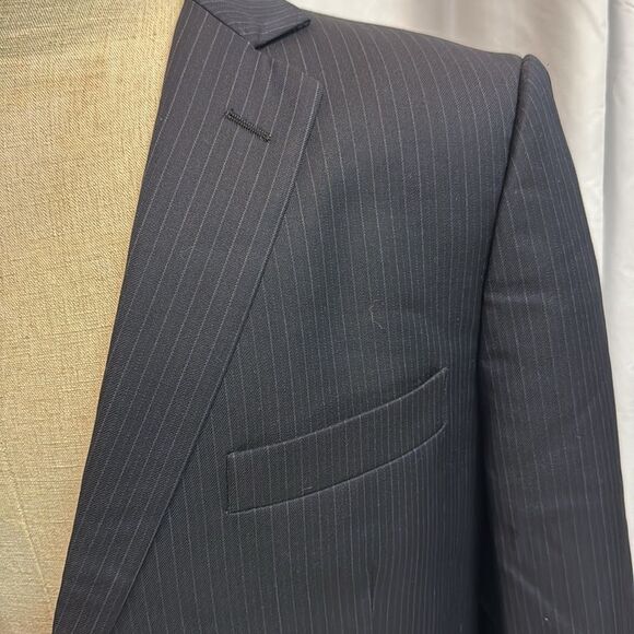 Brooks Brothers 1818 Fitzgerald Pin Striped Suit Jacket Size 44R C40 - Picture 4 of 12